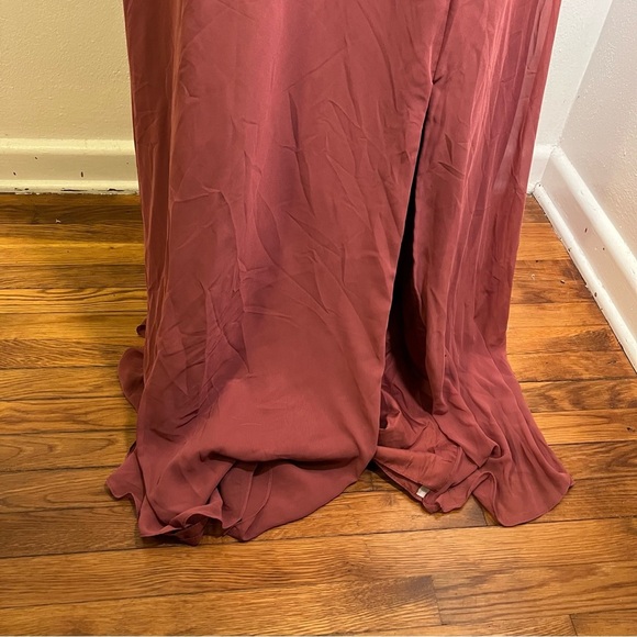 Azazie Nelly Chiffon Bridesmaid Dress Merlot A26 - Picture 6 of 11
